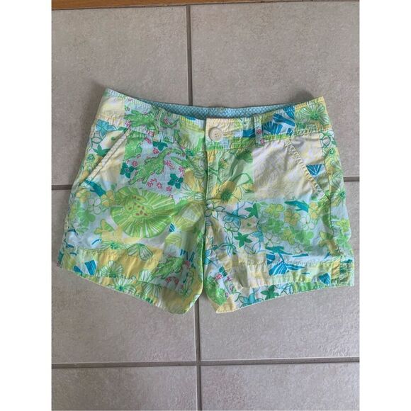 Lilly Pulitzer Alligator Callahan Patchwork Shorts - Picture 1 of 8